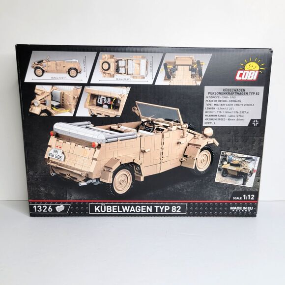 COBI Historical Collection WWII Kübelwagen #2803 Typ 82 1:12 1326pc - NEW - Picture 5 of 7